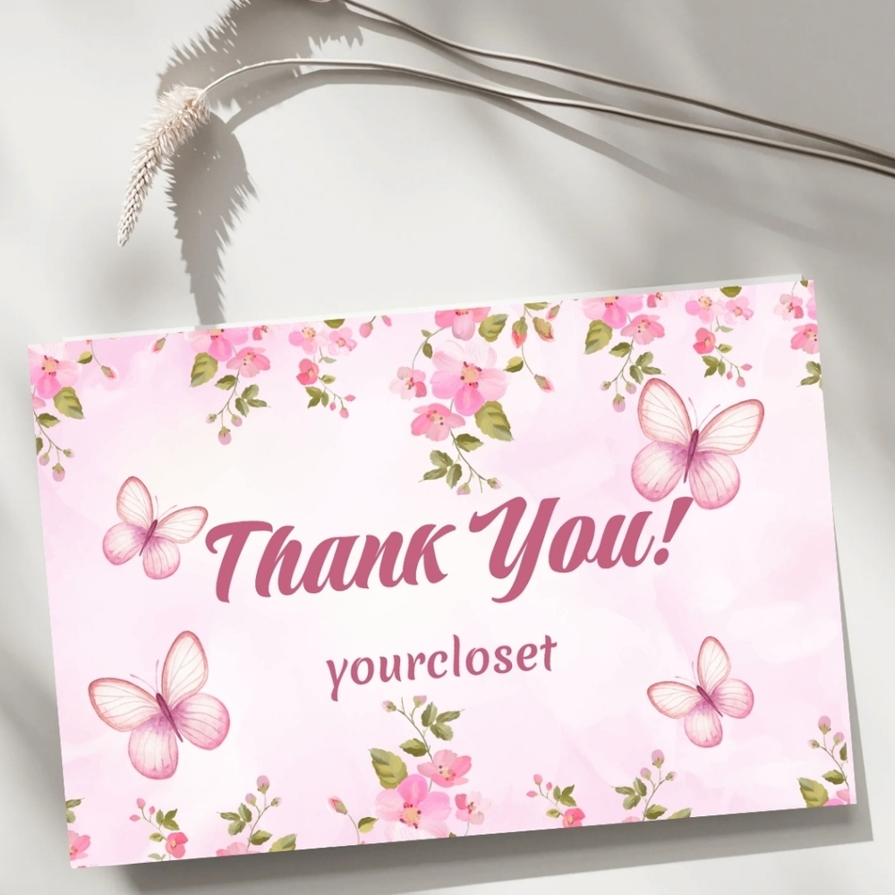60 Thank you cards 4 x 2.5"